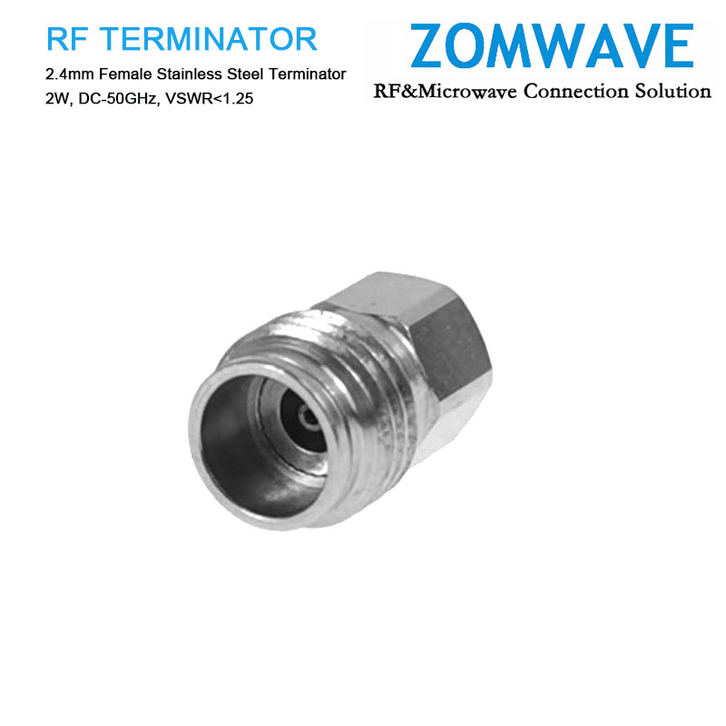 2.4mm Female Stainless Steel Terminator, 2W, 50GHz