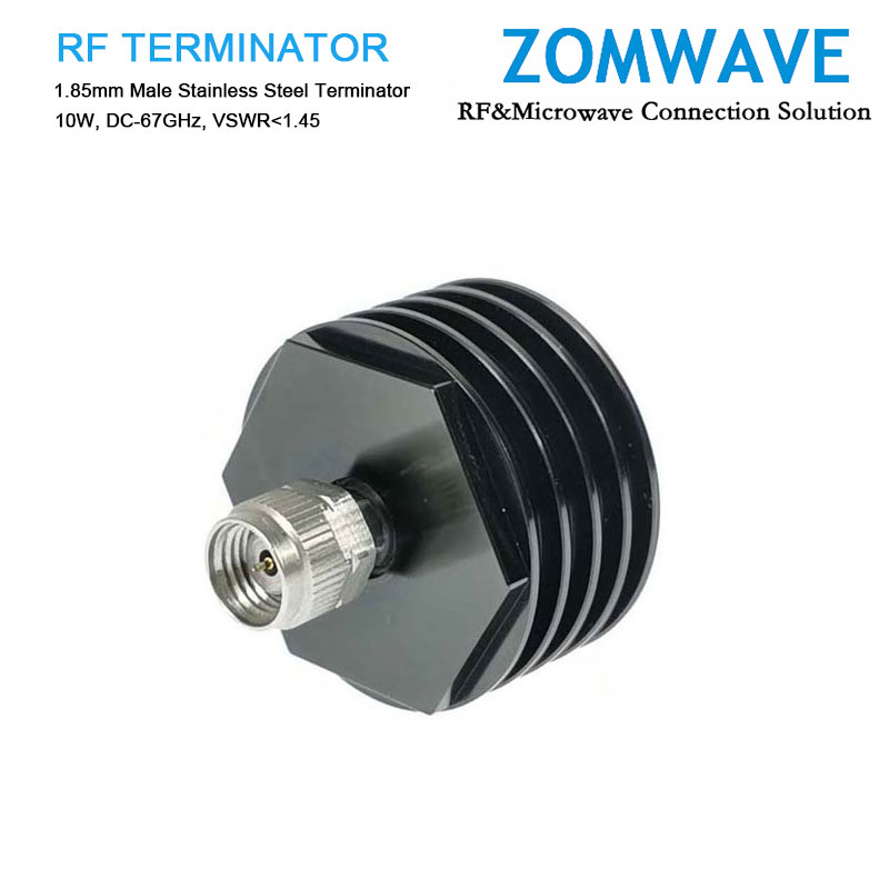 1.85mm Male Stainless Steel Terminator, 10W, 67GHz