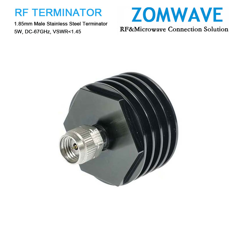 1.85mm Male Stainless Steel Terminator, 5W, 67GHz