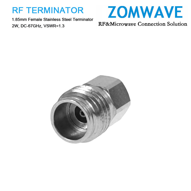 1.85mm Female Stainless Steel Terminator, 2W, 67GHz