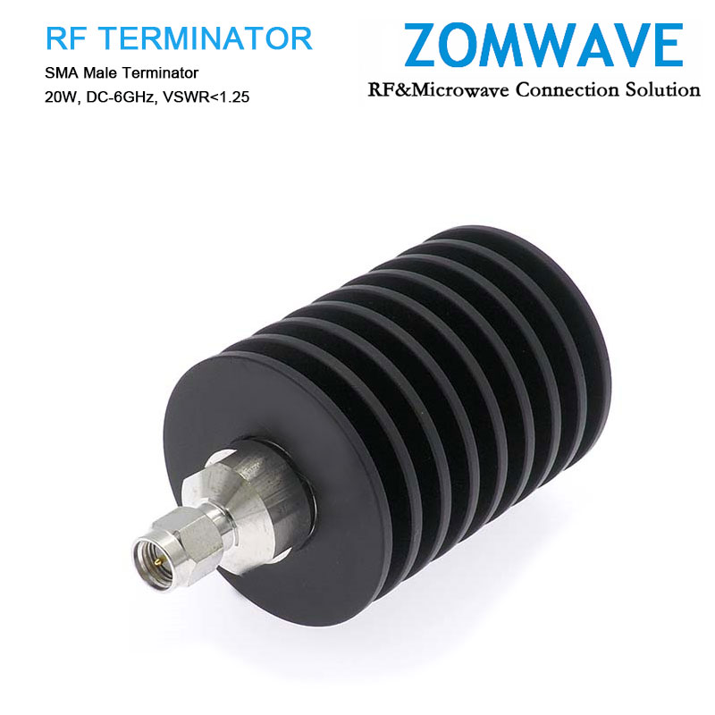 SMA Male Terminator, 20W, 6GHz