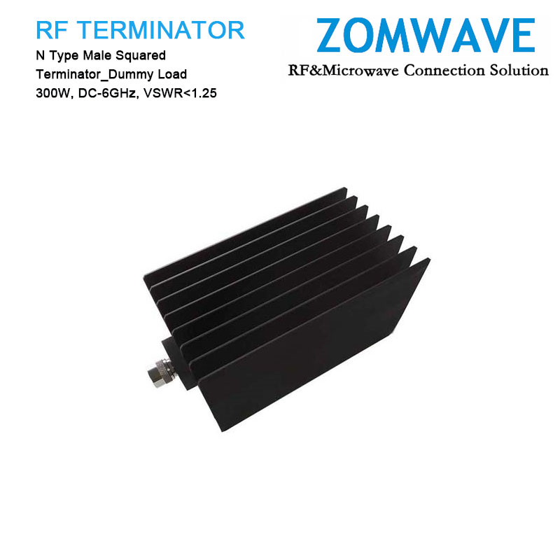 N Type Male Squared Terminator_Dummy Load, 300W, 6GHz