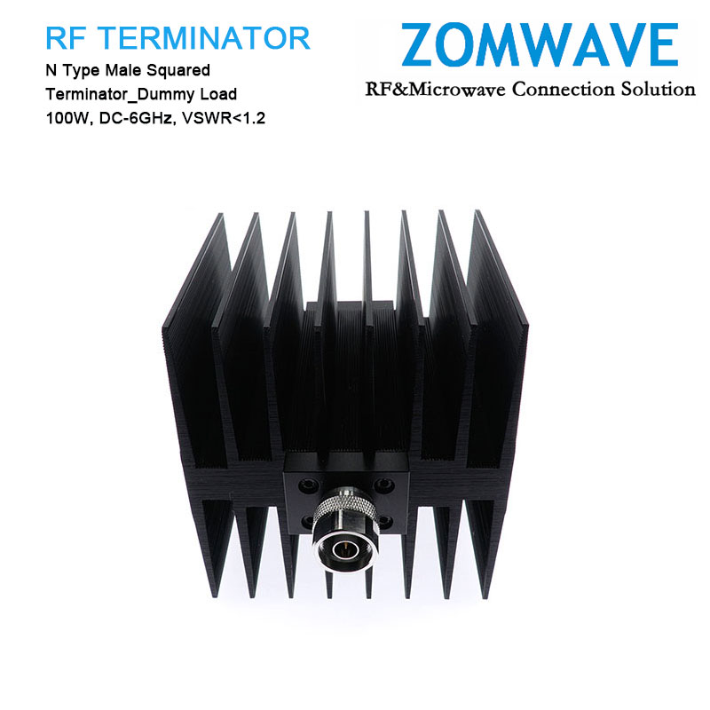 N Type Male Squared Terminator_Dummy Load, 100W, 6GHz
