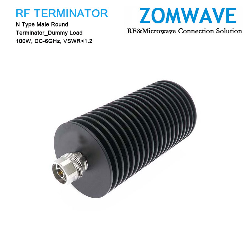 N Type Male Round Terminator_Dummy Load, 100W, 6GHz