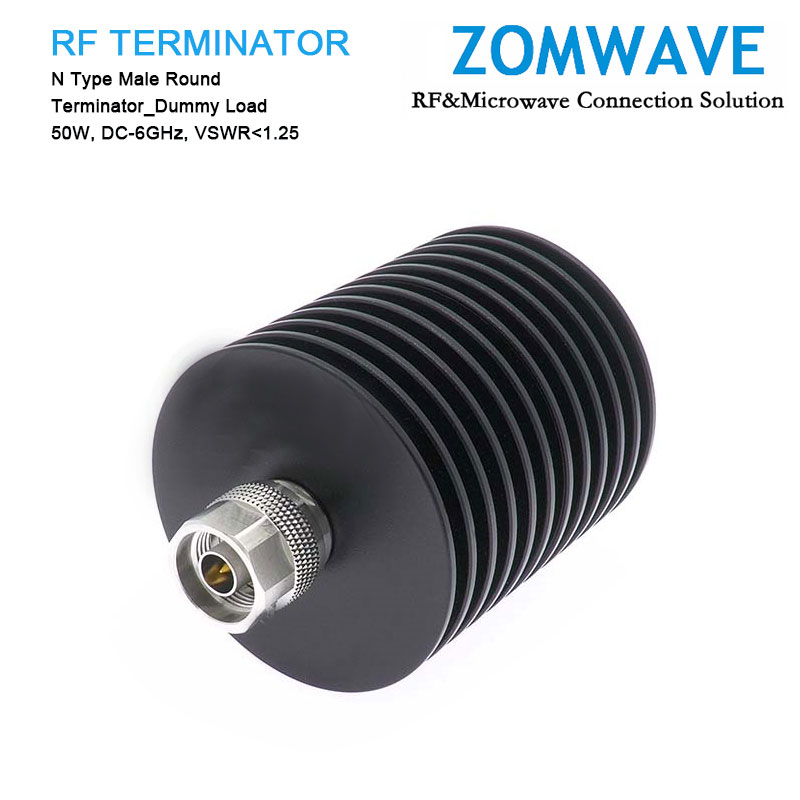 N Type Male Round Terminator_Dummy Load, 50W, 6GHz