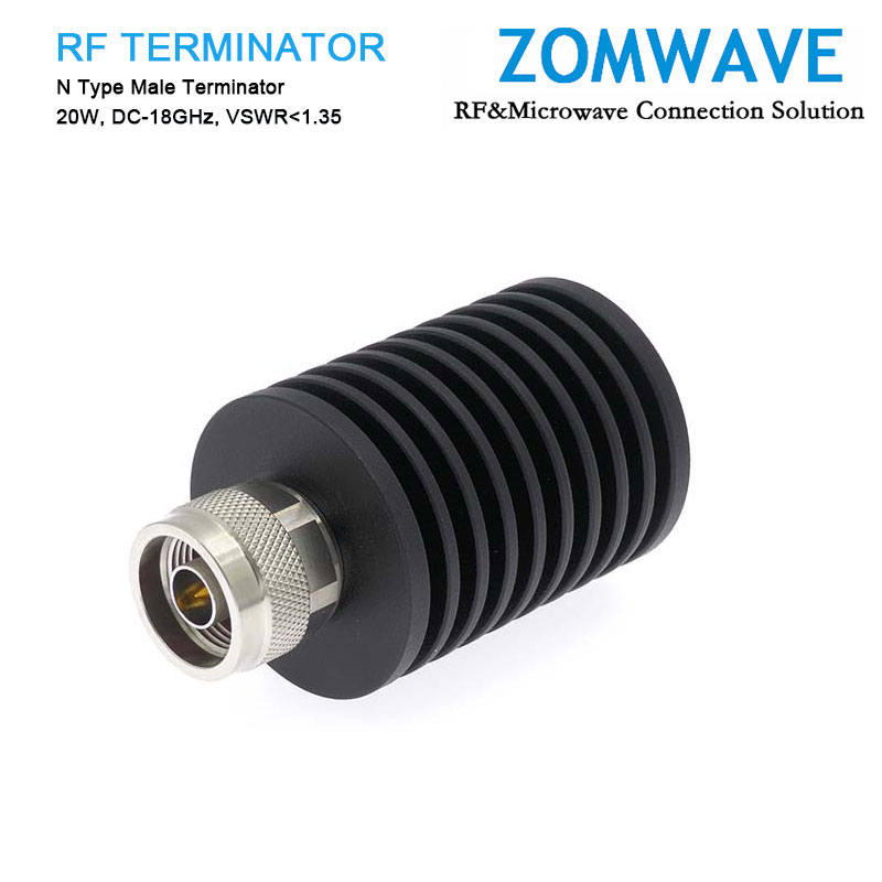 N Type Male Terminator, 20W, 18GHz