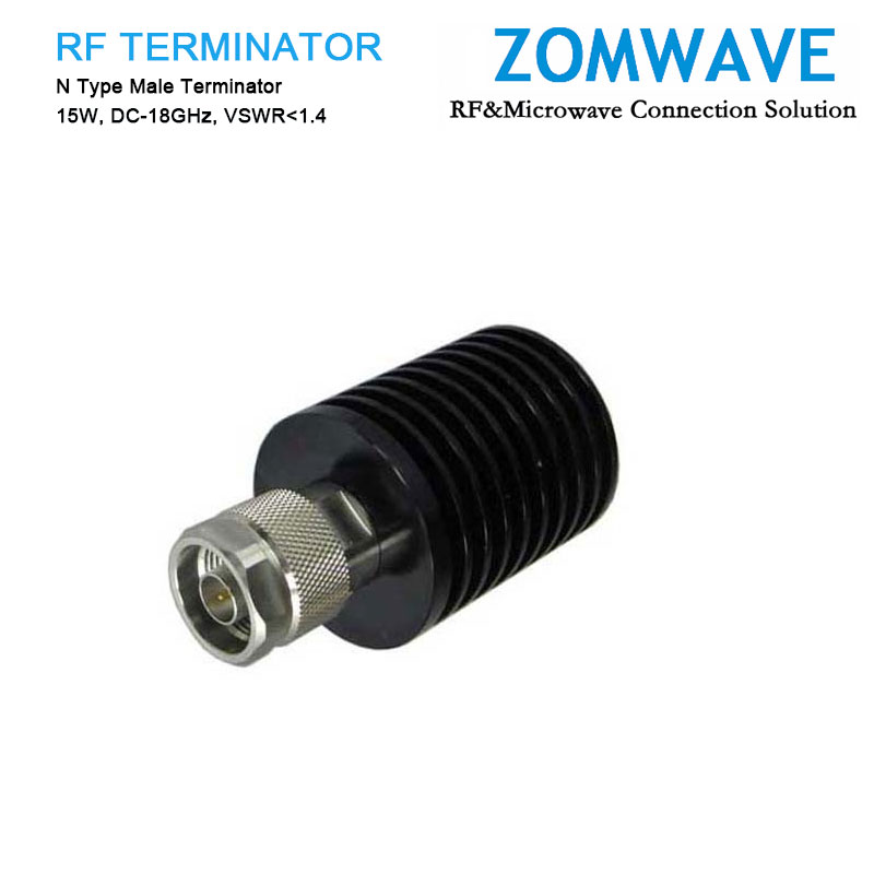 N Type Male Terminator, 15W, 18GHz