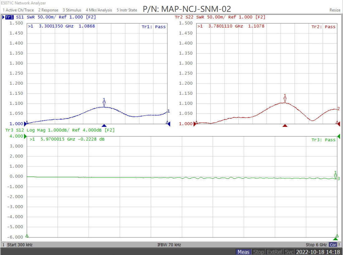 SMA Male to N Type Female Adapter, 6GHz