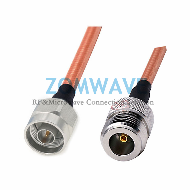 N Type Male to N Type Female, RG142 Double Shielded Cable, 6GHz