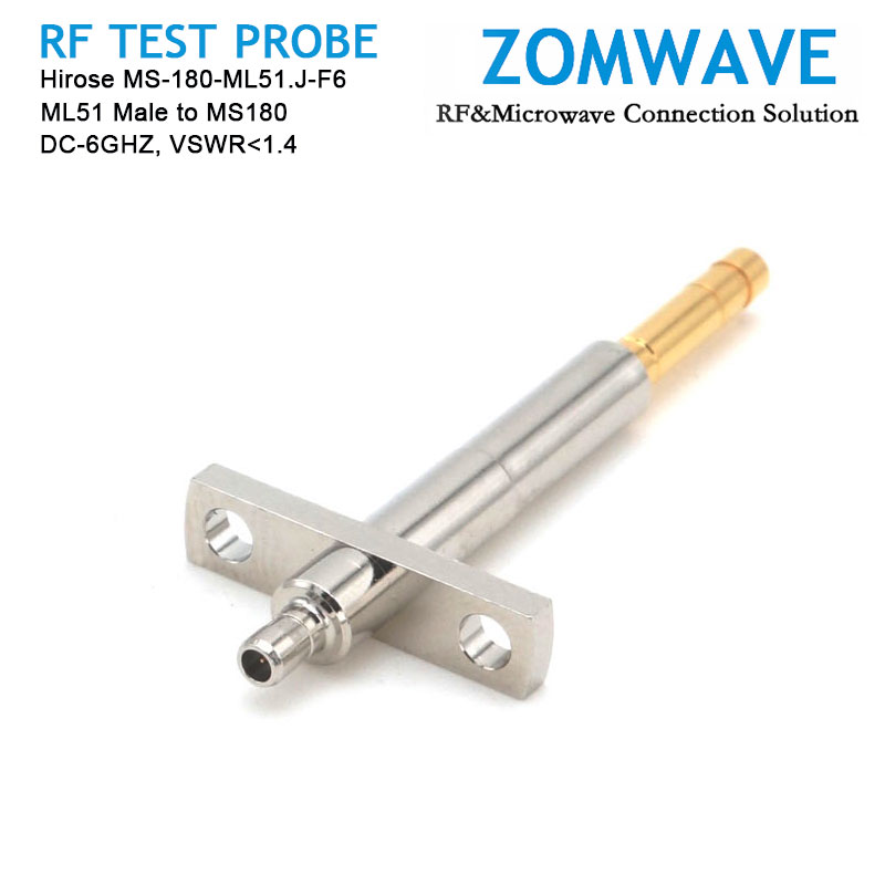 Hirose MS-180-ML51.J-F6, ML51 Jack to MS180 RF Test Probe, 8GHz