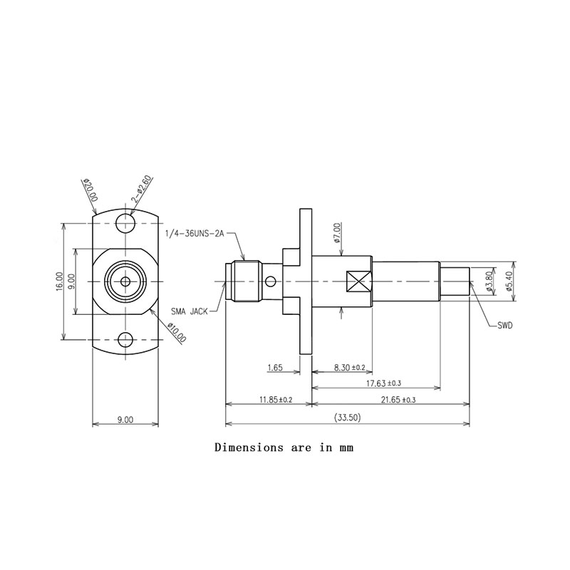 Murata MM126036, SMA Female to SWD_SWF RF Test Probe, 6GHz