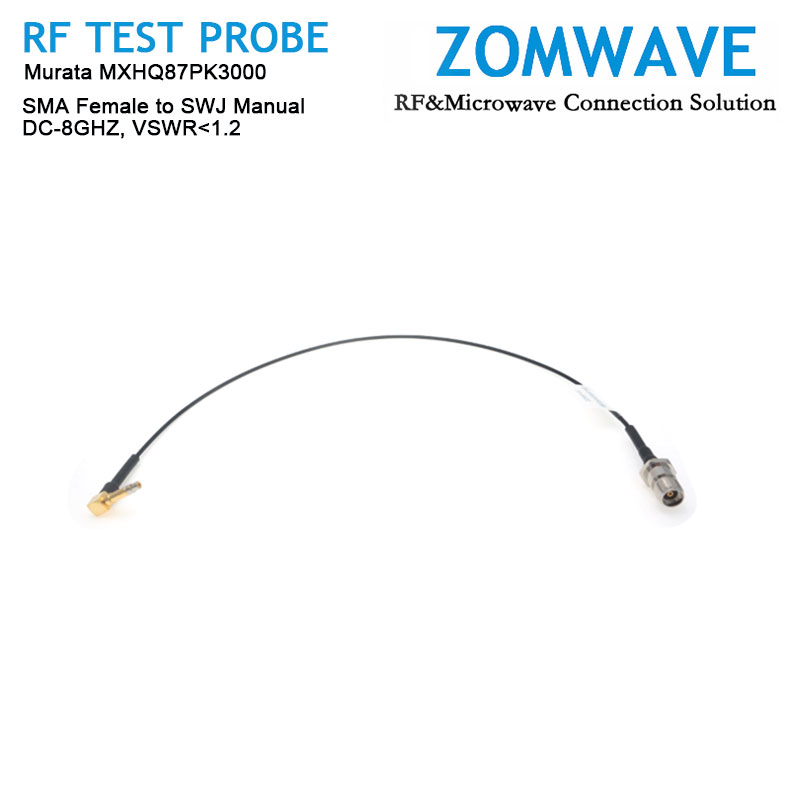 Murata MXHQ87PK3000, SMA Female to SWJ Manual Test Probe Cable, 8GHz