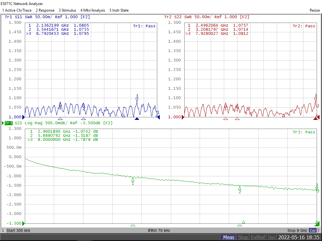 Murata MXHQ87WJ3000_MXHQ87WA3000_MXHQ87WL4000, SMA Female to SWG Manual Test Pro