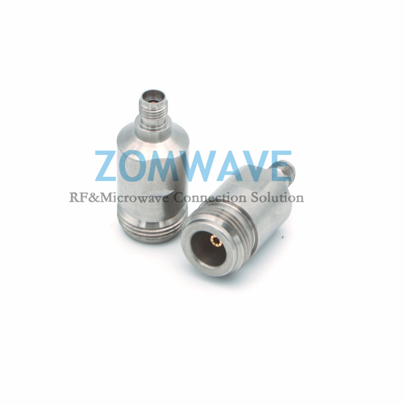 2.92mm Female to N Type Female Stainless Steel Adapter, 18GHz