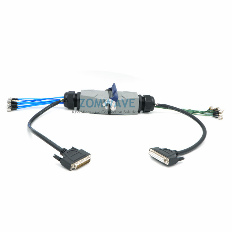 12xRF+25xSignal,Multi-Module,12x 0.8/1.85(M) to 12xSMA 8GHz with D-SUB 25PIN (F)