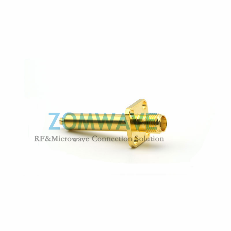Customized SMA F to Mini SMP (SMPM/GPPO) F 4 Hole Flange Adapter, 36.4mm, 13ghz