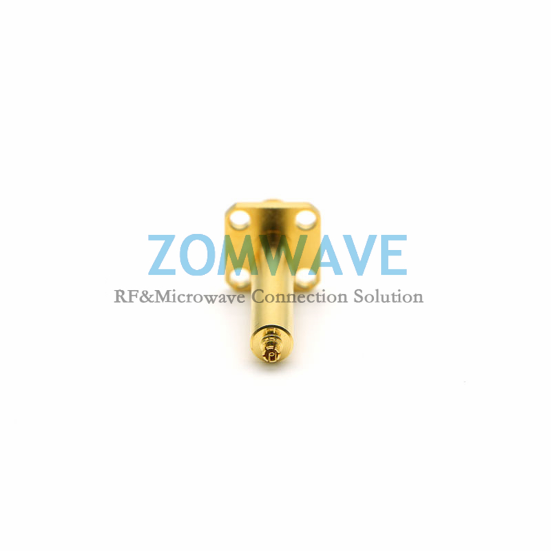 Customized SMA F to Mini SMP (SMPM/GPPO) F 4 Hole Flange Adapter, 36.4mm, 13ghz