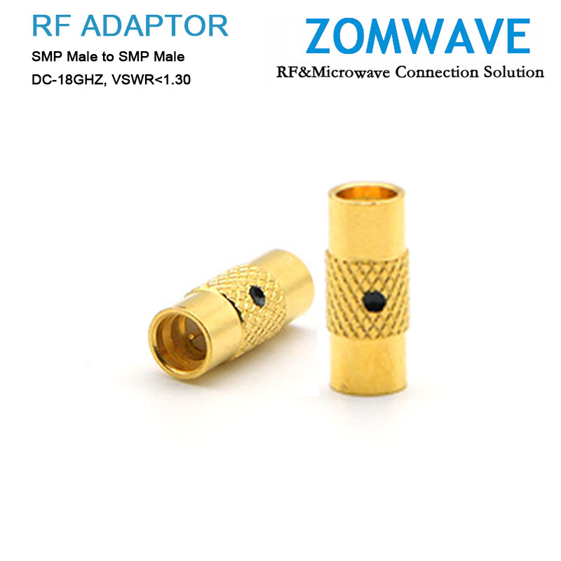 SMP Male (GPO) to SMP (GPO) Male Adapter, Limited Detent, 18GHz