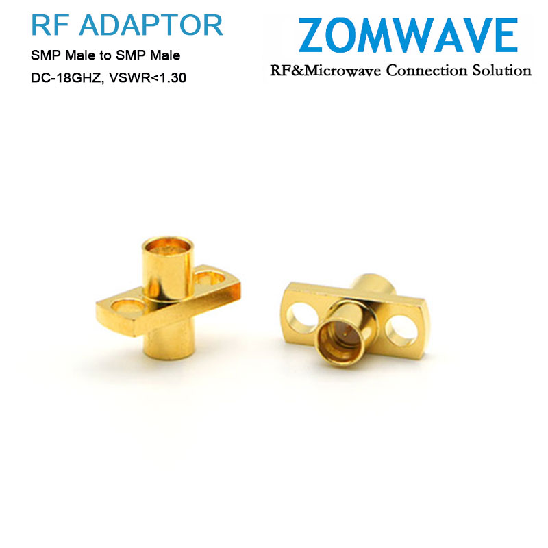SMP Full Detent to Limited Detent Adapter,2 Hole Flange, 18GHZ